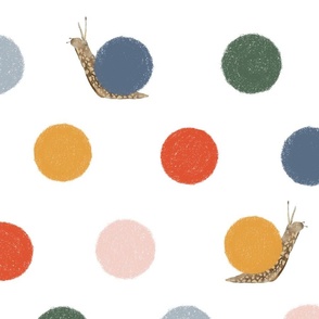 Playful Polka Dot Snails - Primary Colors