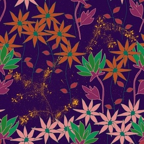 Wildflowers Pattern - Purple