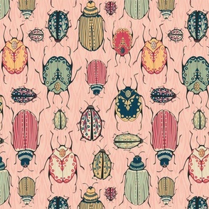 Bejeweled Beetles / Dressed for the Bug Ball - Large - Pink - Hidden Whimsy
