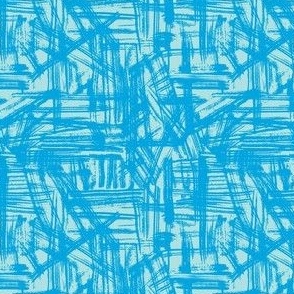 Brush Strokes -  Ditsy Scale - Turquoise Abstract Geometric Artsy lines