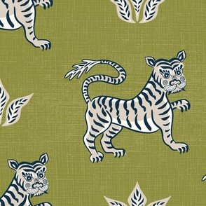 Tibetan tiger/moss green/jumbo