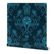 Ocean Damask Blue