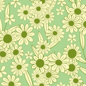 Spring Floral in Mint, Green