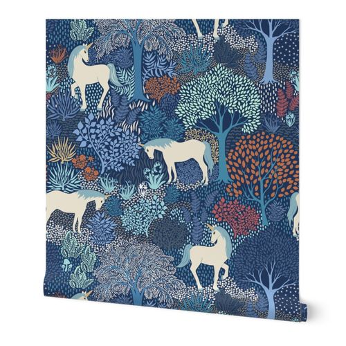 Enchanted Forest Unicorns in the Magic Woods CW11-02