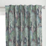 whimsy forest with dancing trees wallpaper - large scale