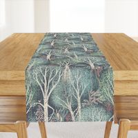 whimsy forest with dancing trees wallpaper - large scale