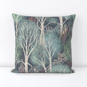 whimsy forest with dancing trees wallpaper - large scale