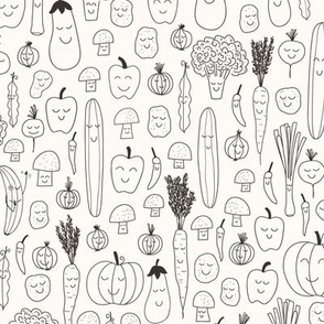 Find The Fruit / medium scale / whimsy playful wallpaper design for nursery or kidsroom
