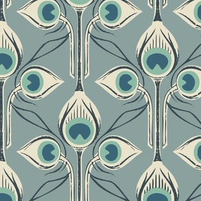 If Walls Had Eyes - Peacock Feather Wallpaper