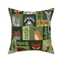 woodland critters cheater fabric - forest animals - shw1017