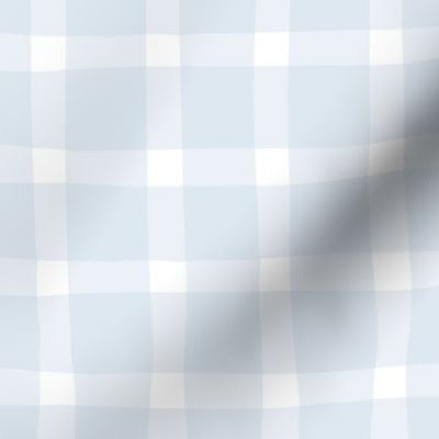 fog gingham - crooked plaid large - plaid fabric