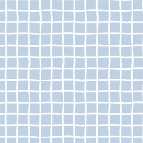 fog crisscrossed pattern - light blue checkered fabric