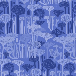 Funky Blue Mushroom Madness