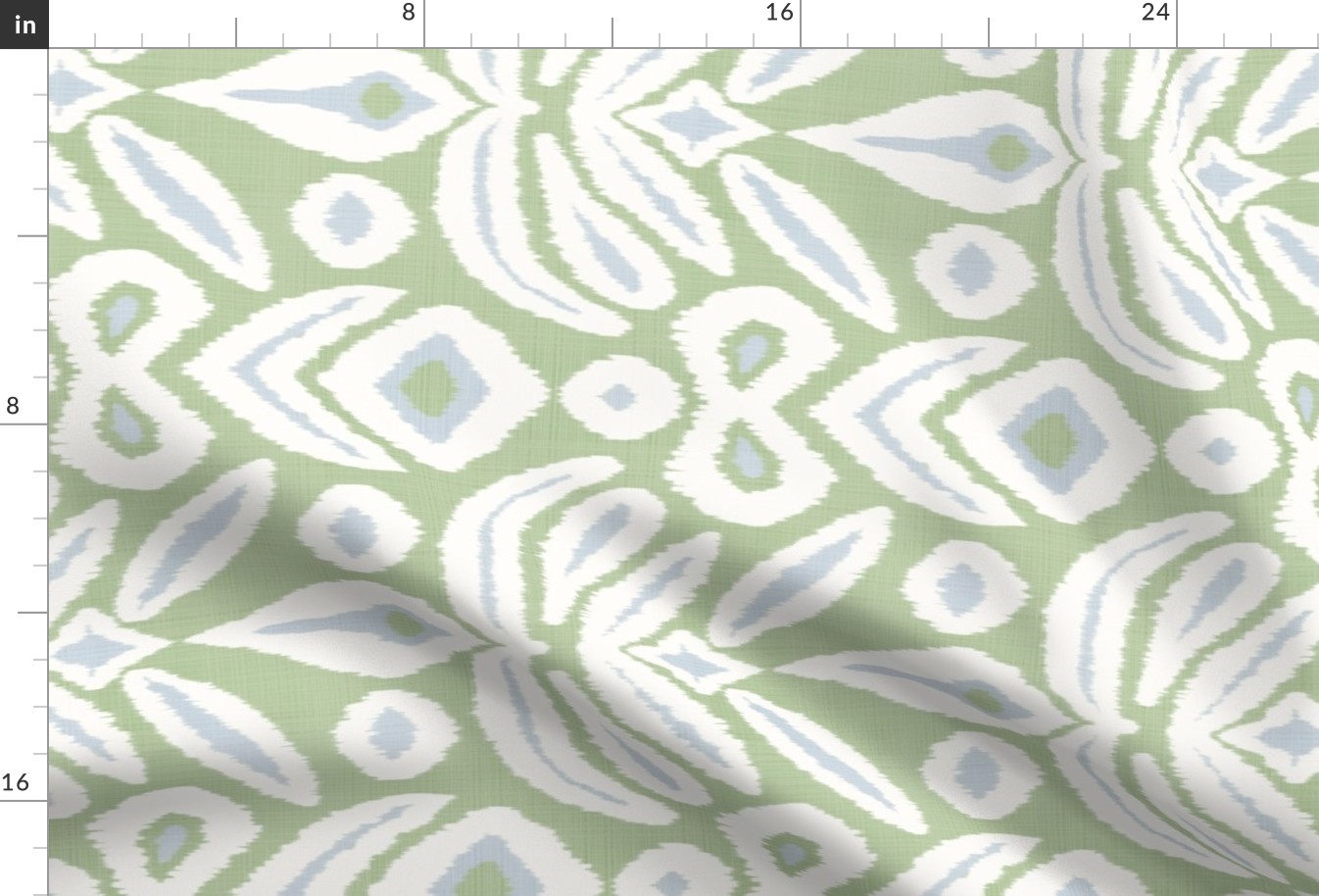 Rotated Large reverse-soft-blue-and-green-ikat