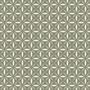 Sadie Green Mosaic Geometric Flower Print _Small Scale 