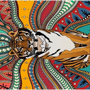 Indian tiger tea towel