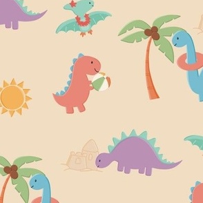 Dinosaurs on the Beach