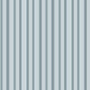 Ticking Stripe: Foggy Blue Modern Pillow Ticking Stripe