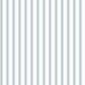 Ticking Stripe: Gray Blue & White Modern Pillow Ticking Stripe