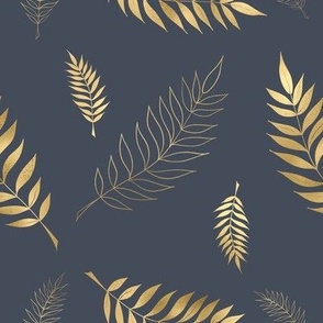 Tropical gold leaves