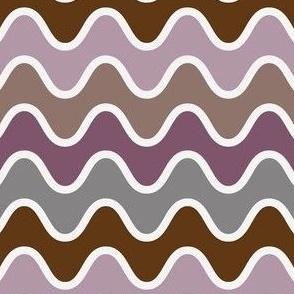 Plum Groovy Wavy Zig Zags: Large (Coffee Collection)