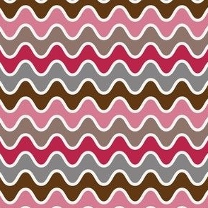  Viva Magenta Groovy Wavy Zig Zags: Medium (Coffee Collection)