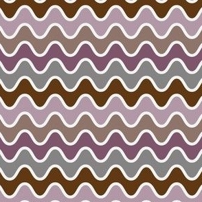 Plum Groovy Wavy Zig Zags: Medium (Coffee Collection)