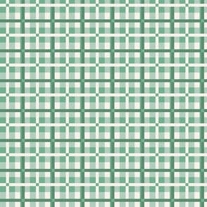 Medium Mint Green and Dark Sea Grass Green Tartan