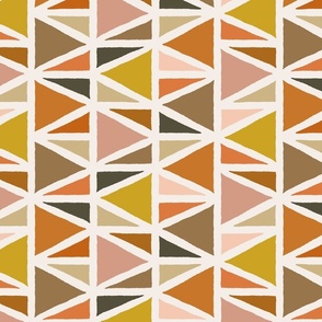 Geometric Triangle Pattern - Desert colors