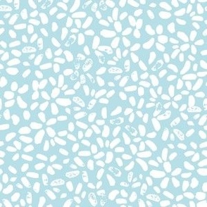 Aqua and White Abstract Spots