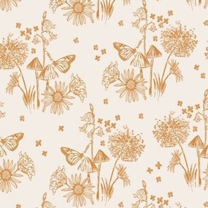 Magic Garden_Medium_taupe-mustard-Hufton-Studio