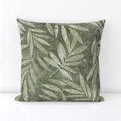 Textured Leaves - Sage Green/Grey