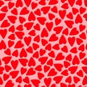 Heart Ditsy//Red//Large Scale
