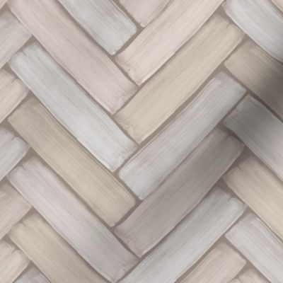 Brushed Herringbone Chevron tile_Neutral CEMENT