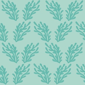 Teal Classic Coral, Hand Painted Teal Coral, Beach and Ocean, Teal Wallpaper, Coastal Home Decor, Nautical Decor, Nautical Fabric, Teal Coral Fabric, Under The Sea, Stylish Home Decor, Preppy Ocean, Serene Beach, Teal Seaweed
