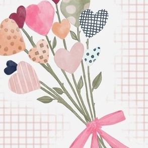 bunches of love - original - pink check - MONBER and B