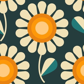 2715 C Large - retro daisies