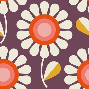 2715 E Large - retro daisies