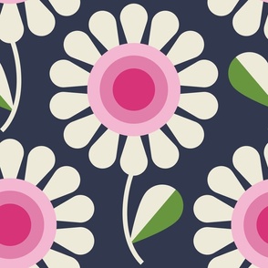 2715 F Large - retro daisies