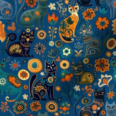 Folk Art Kitties