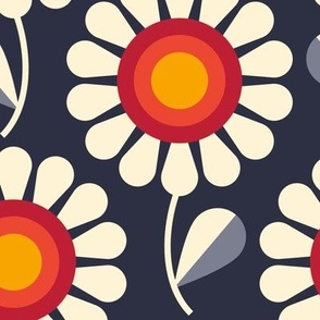 2715 B Medium - retro daisies