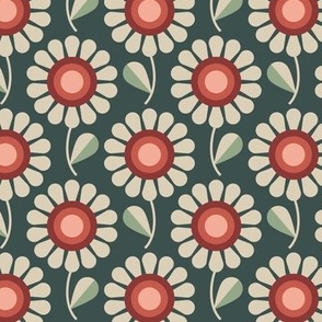 2715 A Small - retro daisies