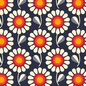 2715 B Small - retro daisies