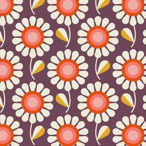 2715 E Small - retro daisies