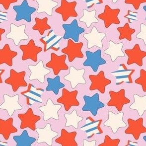 Pink Patriotic Stars