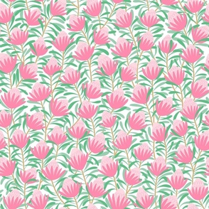 soft pink protea flower pattern