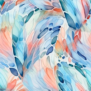abstract butterfly wings, soft watercolor