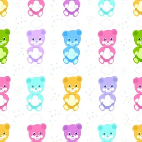 Colorful cute bears