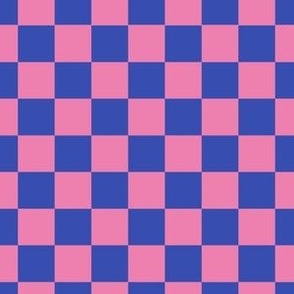 Summer Checkerboard Blue and Pink