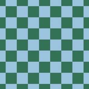 Summer Checkerboard Green and Blue